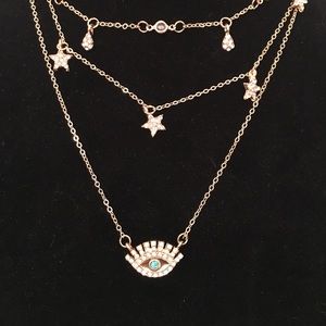 Evil Eye Star Necklace Gold Custom jewelry